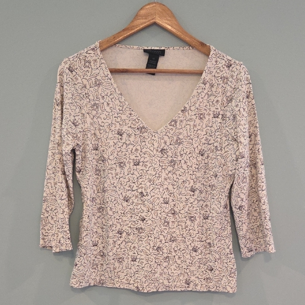 The Limited Cream Floral Blouse Size Medium - Picture 2 of 8